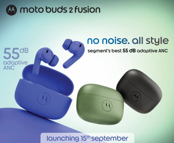 Moto Buds 2 Fusion 15 Eylül’de Hindistan’da: 55 dB ANC ve 53 saat