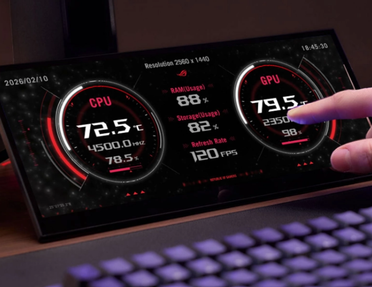 ASUS ROG Strix XG129C, ultra geniş dokunmatik ekranıyla satışa çıktı