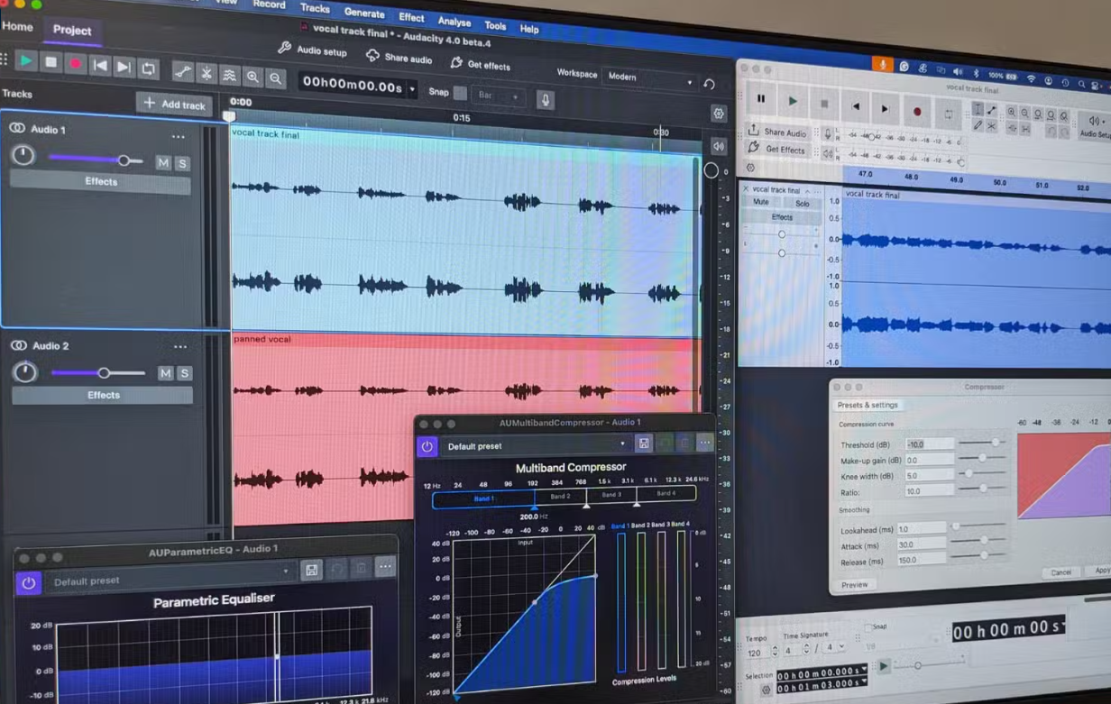 Audacity 4 Geldi: Eski Görünüm Gitti, Yerine Modern Bir Ses Editörü Geldi