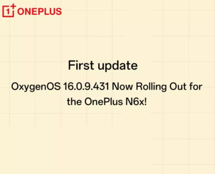 OnePlus Nord N6x 5G’nin ilk güncellemesi yayımlandı