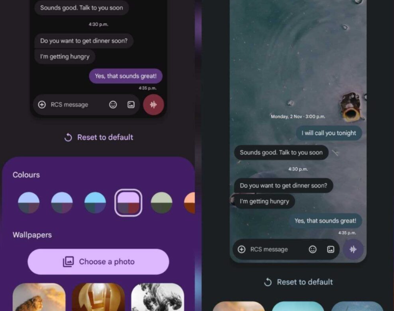 Google Mesajlar’a özel arka plan ve sohbet temaları geldi