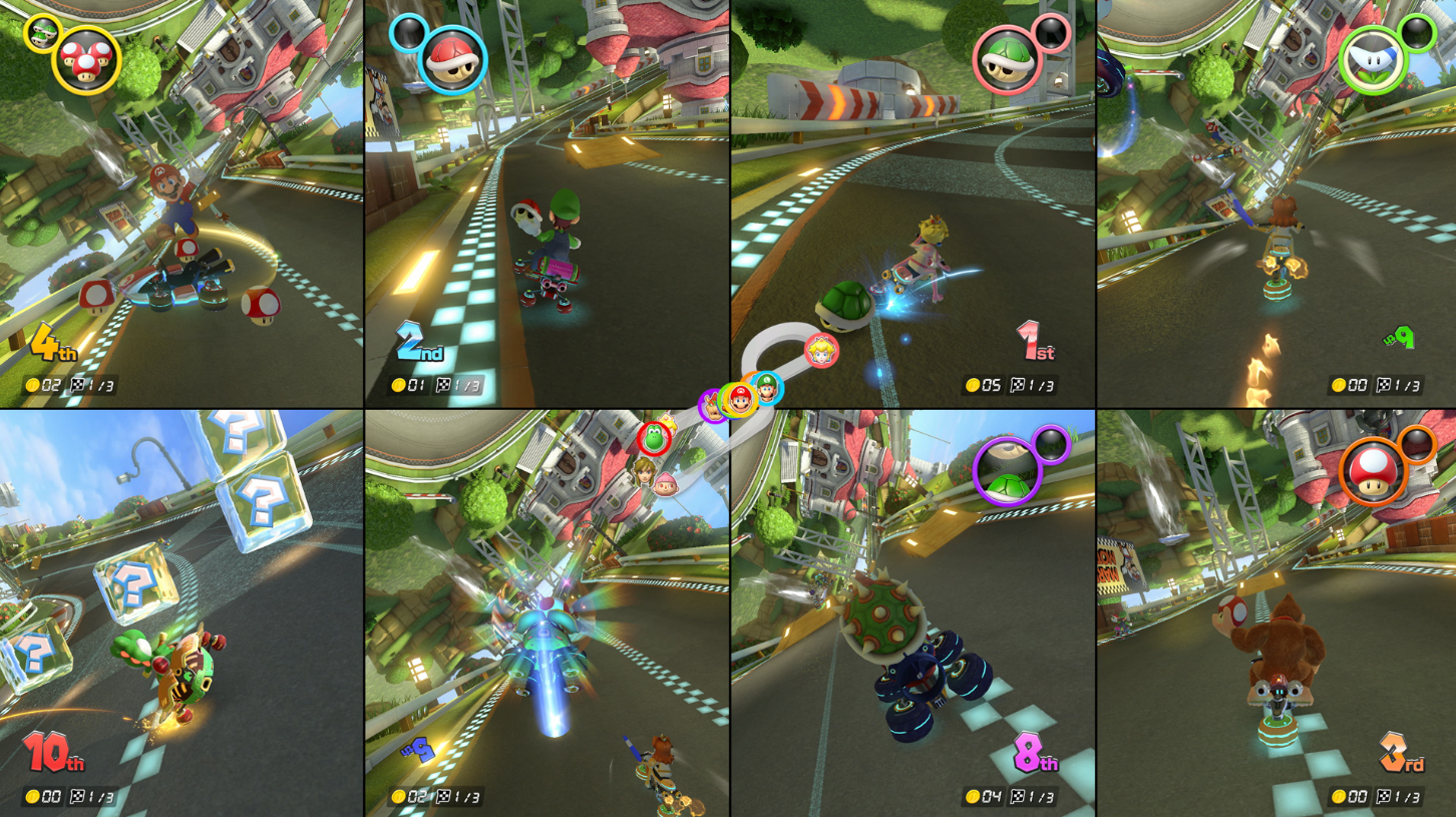 Mario Kart 8 Deluxe’e sürpriz güncelleme: Switch 2’de ekran sekize bölünüyor!