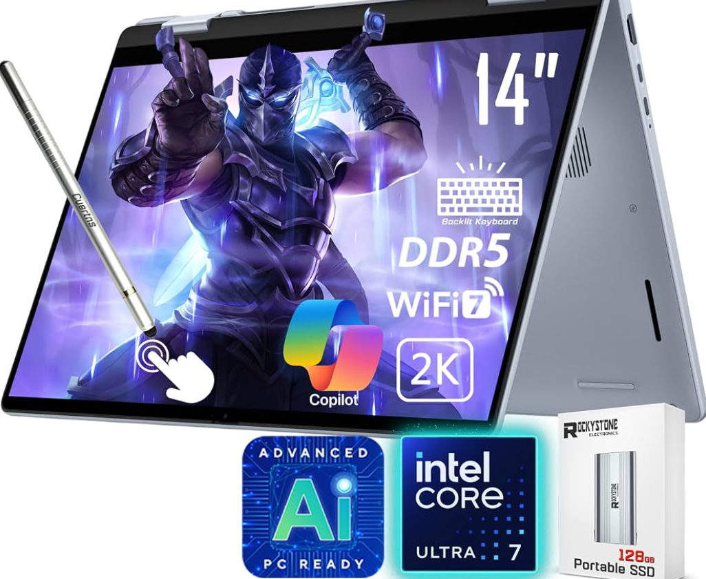 Dell 14 Plus 2’si 1 arada: çadır modu işe yarıyor!