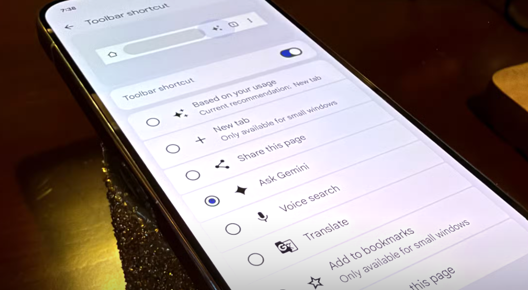 Chrome’da adres çubuğu alta iniyor, kısayol sabitleniyor