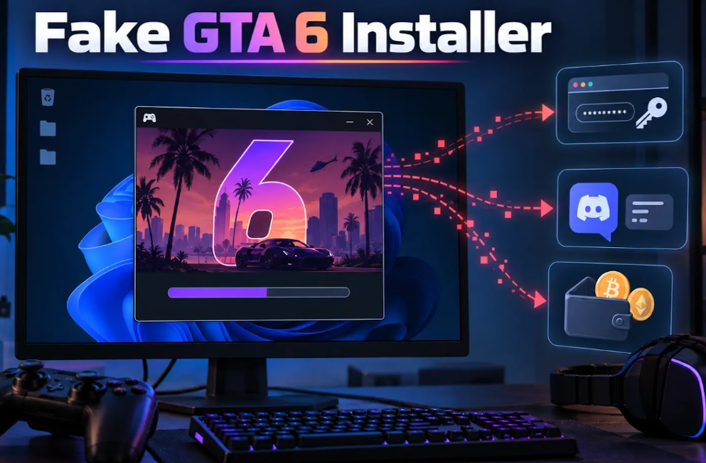 Sahte GTA 6 yükleyicisi şifre, Discord ve kripto verisi çalıyor