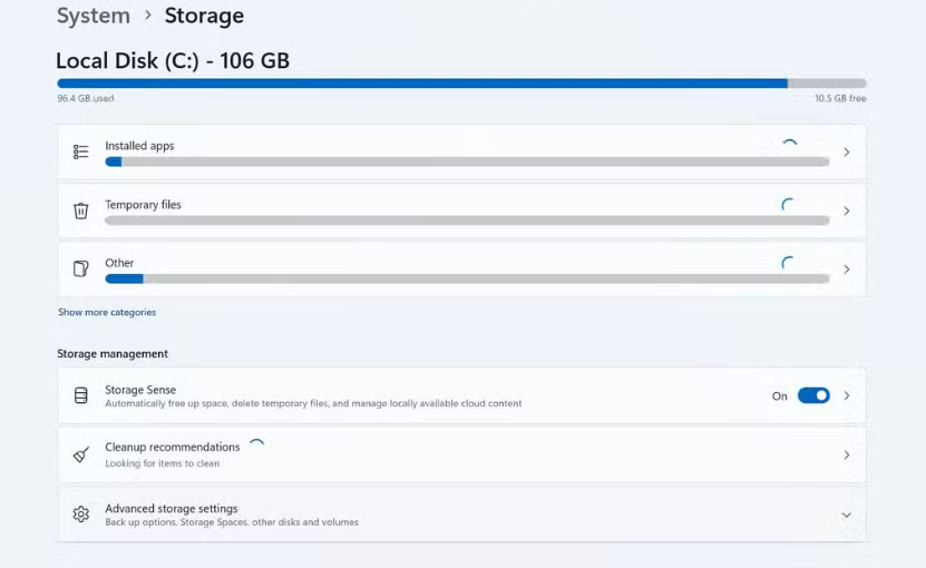 NVMe aşınma ölçeri Windows Ayarlar’da gizli duruyor